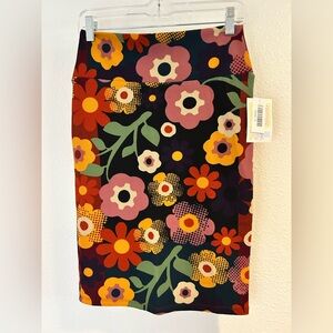 LuLaRoe Multicolor Floral Stretchy Pencil Skirt Size S